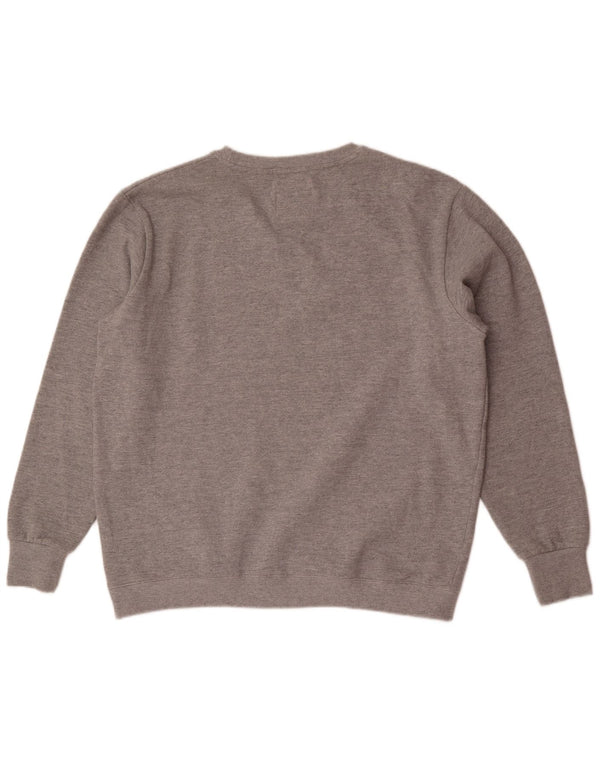 Męski sweter z grafiką Superdry XL, szary, bawełniany w cętki