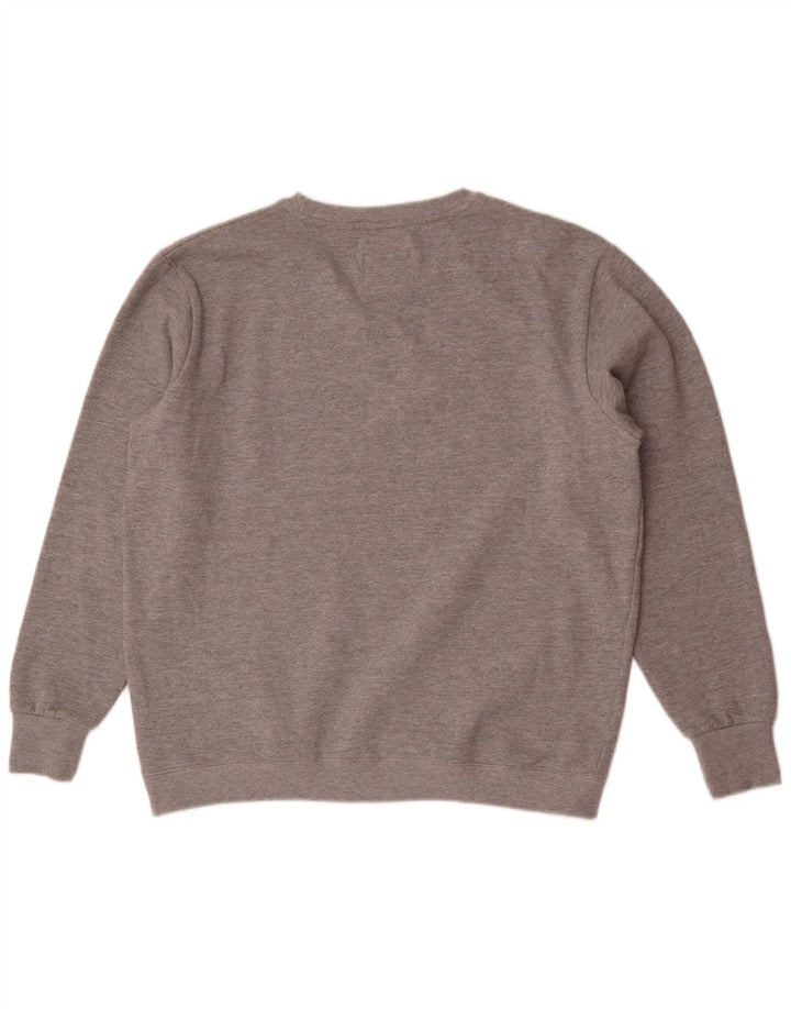 Męski sweter z grafiką Superdry XL, szary, bawełniany w cętki