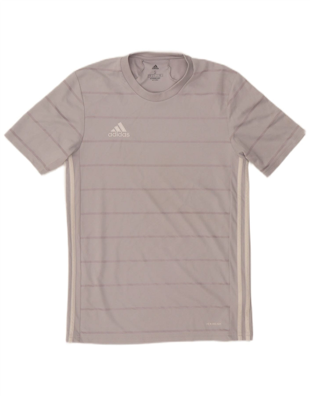 Męska koszulka Adidas Aeroready Top z poliestru w małe szare paski