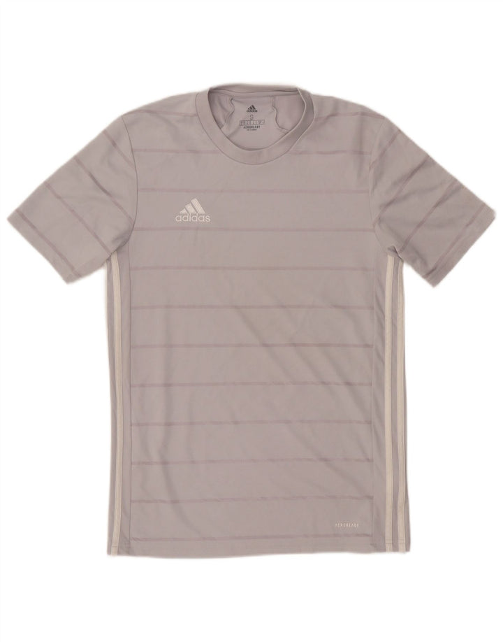 Męska koszulka Adidas Aeroready Top z poliestru w małe szare paski