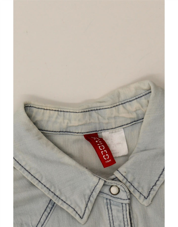 H&M Womens Denim Shirt IT 38 XS Blue Cotton Vintage H&M and Second-Hand H&M from Messina Hembry 