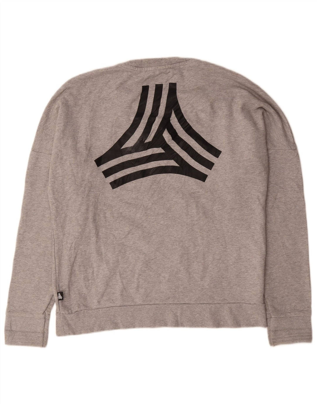 Męska bluza Adidas z grafiką, duża, szara, nakrapiana bawełna