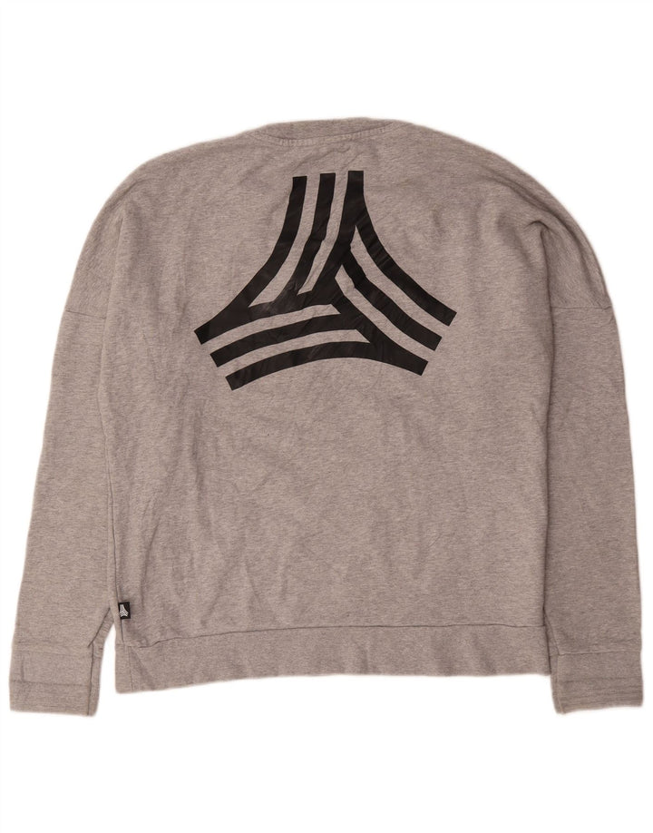Męska bluza Adidas z grafiką, duża, szara, nakrapiana bawełna