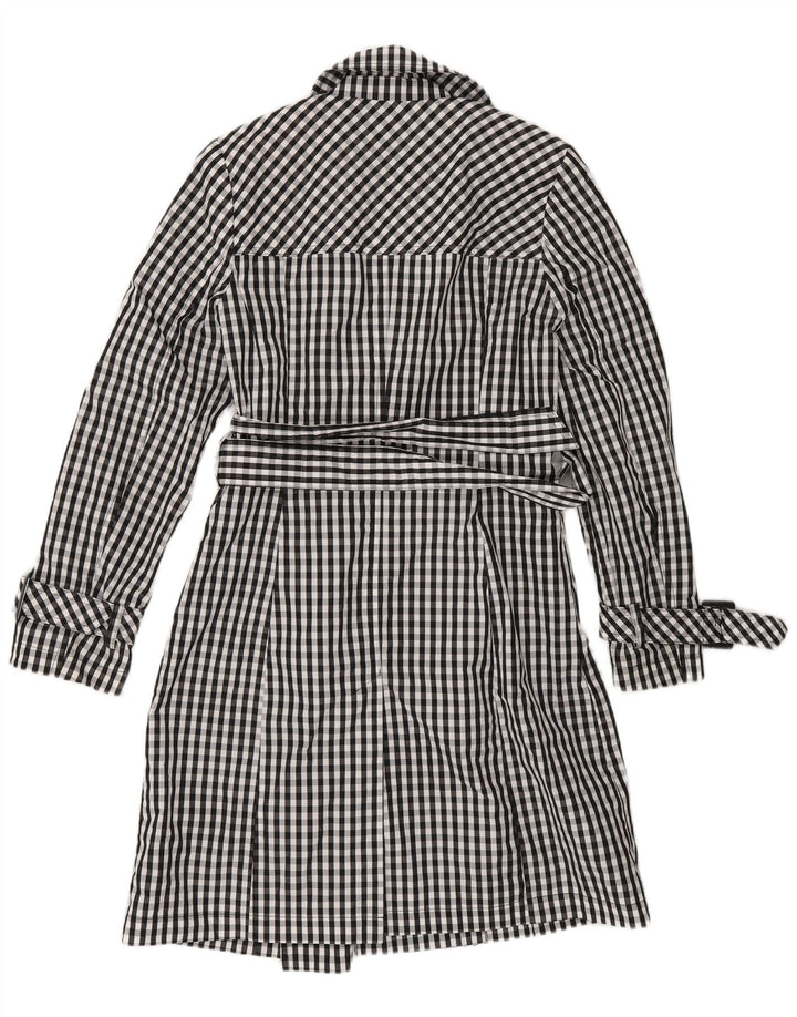 Damski trencz Laura Ashley UK 10 Mały granatowy polichlorek w kratkę