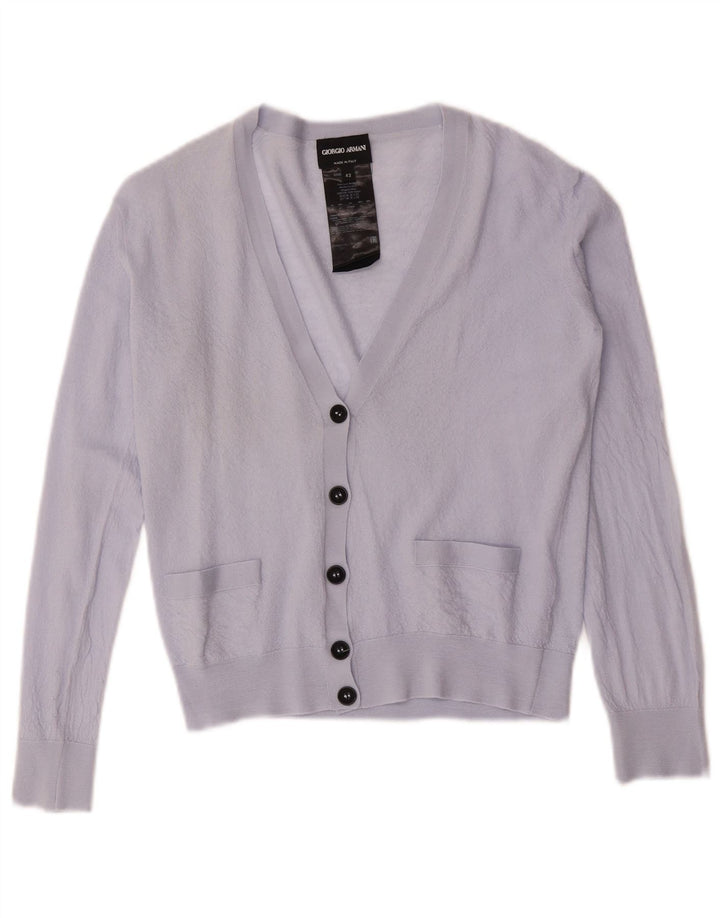 Damski sweter rozpinany Giorgio Armani IT 42 Średni fiolet, wełna