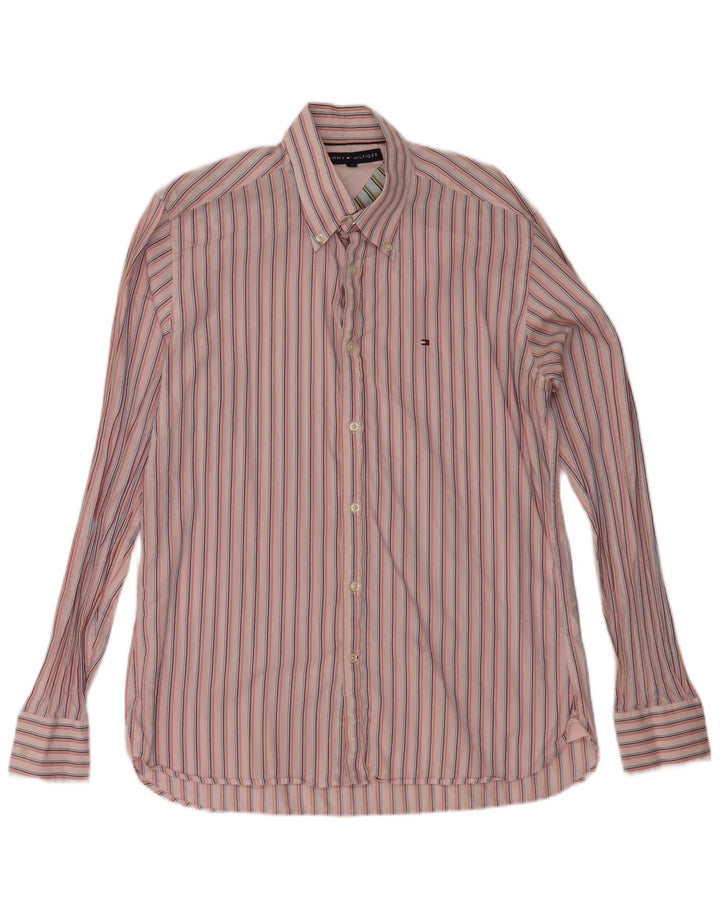 Koszula męska Tommy Hilfiger w średnie różowe paski