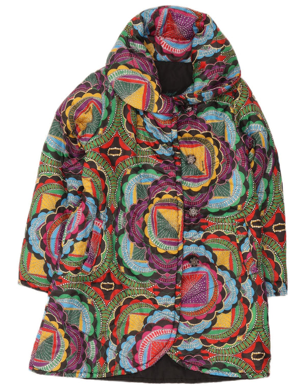 Damska ocieplana kurtka Desigual UK 10, mała, wielobarwna, geometryczna, poliester