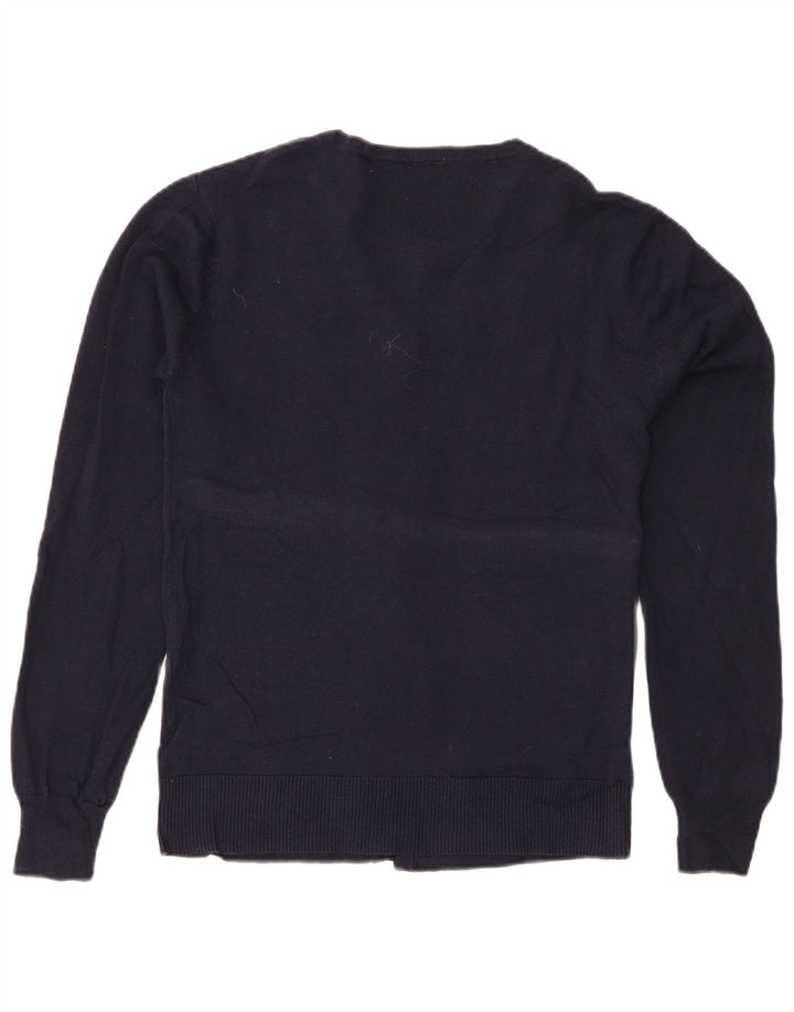 IZOD Dziewczęcy sweter kardigan 15-16 lat XL, granatowa, bawełniana