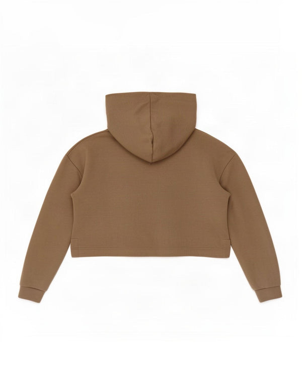 Damski sweter z kapturem Puma Oversize Crop Graphic UK 8 Small Khaki Cotton