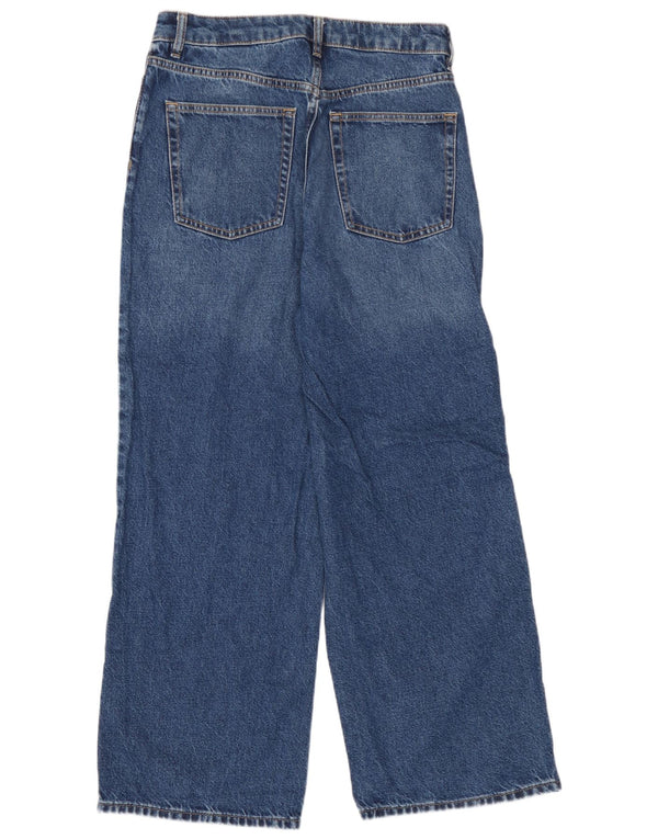 Marks & Spencer Damskie dżinsy z szeroką nogawką UK 12 Medium W30 L28 Niebieskie bawełniane