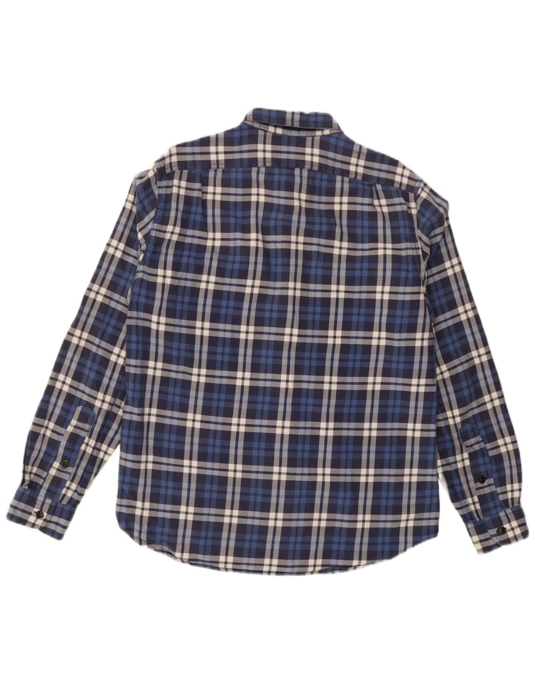 Męska koszula flanelowa J. Crew w średnią niebieską kratkę