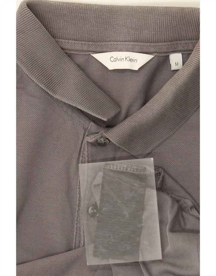 Męska koszulka polo Calvin Klein, średnioszara, bawełniana