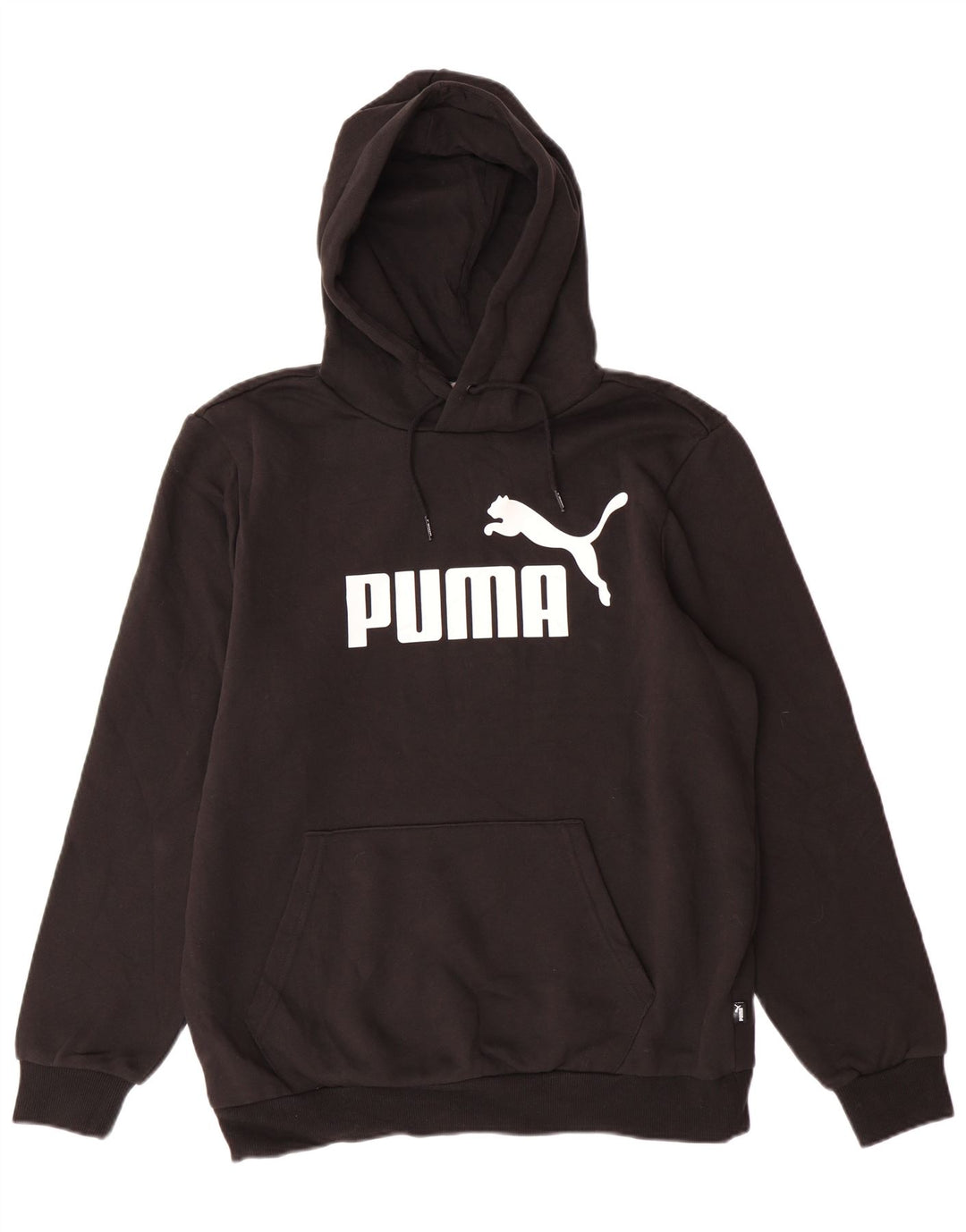 Męski sweter z kapturem i grafiką PUMA, średni czarny, bawełniany