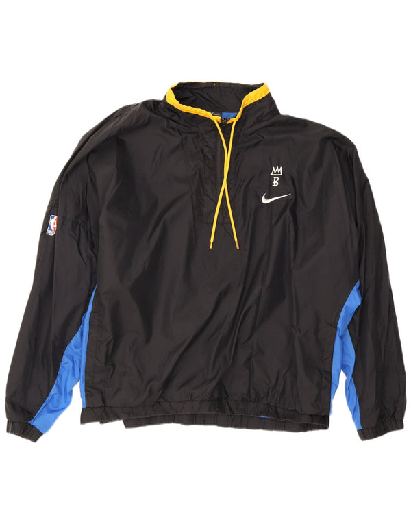 Nike Mens NBA Loose Fit Rain Jacket UK 44 2XL Black Colourblock Nylon