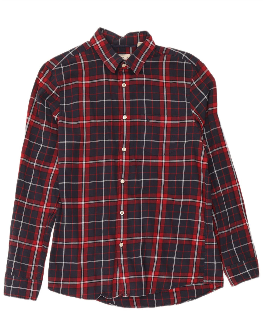 Koszula flanelowa męska Jack Wills o klasycznym kroju, bawełniana w średnią niebieską kratkę