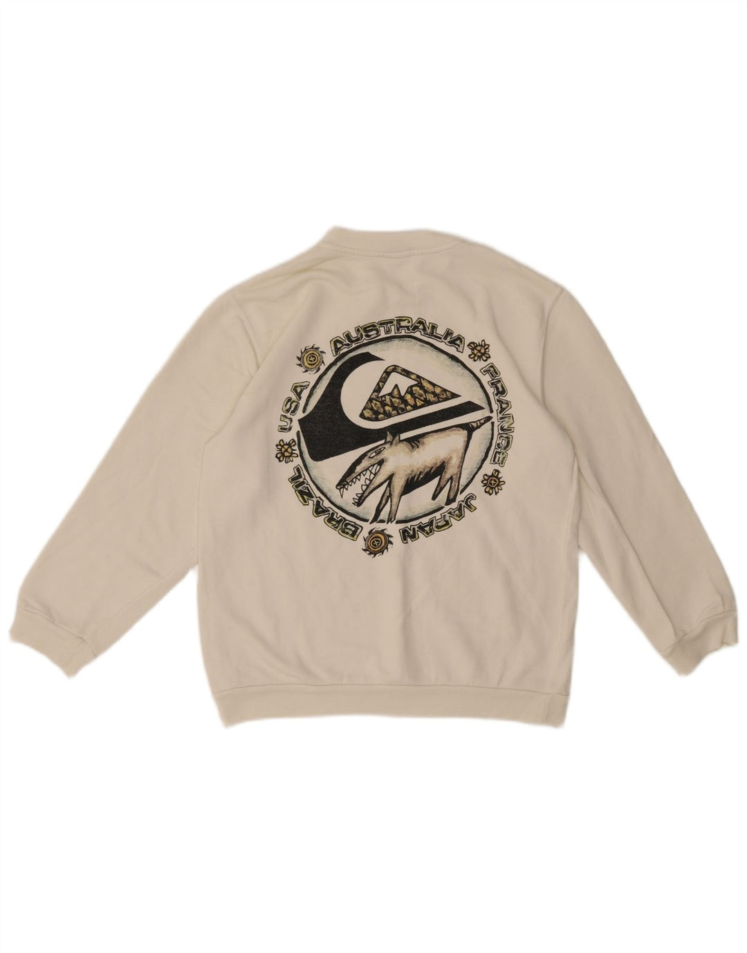 Bluza chłopięca Quiksilver z grafiką, 11-12 lat, biała