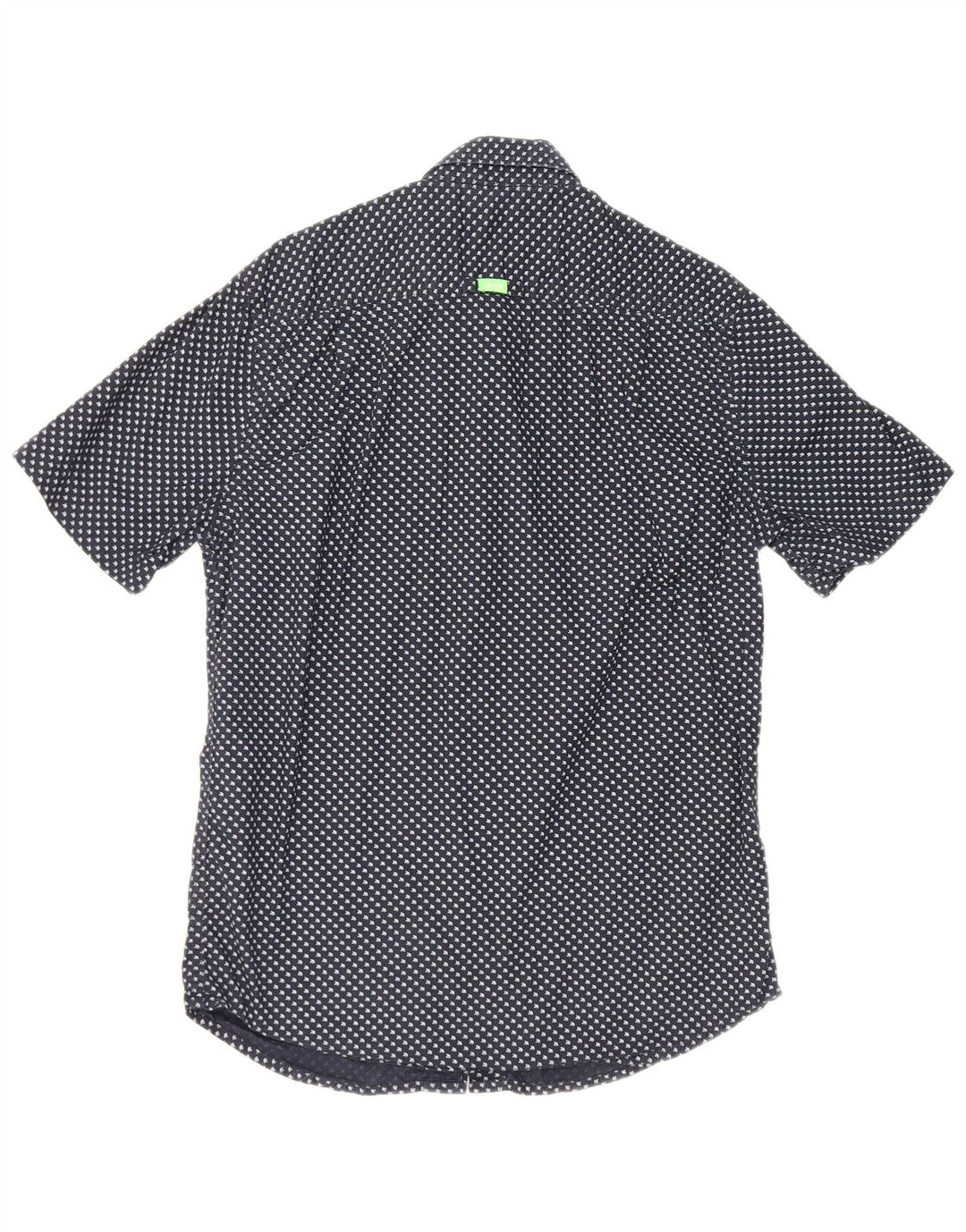 Męska koszula z krótkim rękawem Superdry, średnia, granatowa, geometryczna bawełna