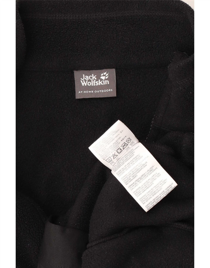 Męska kurtka polarowa Jack Wolfskin z podszewką UK 40, duża, czarna, poliestrowa