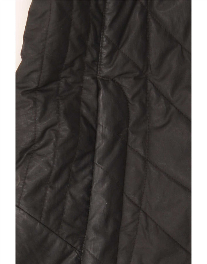 Damski ocieplany płaszcz z kapturem Jack Wolfskin UK 10, mały, czarny poliester