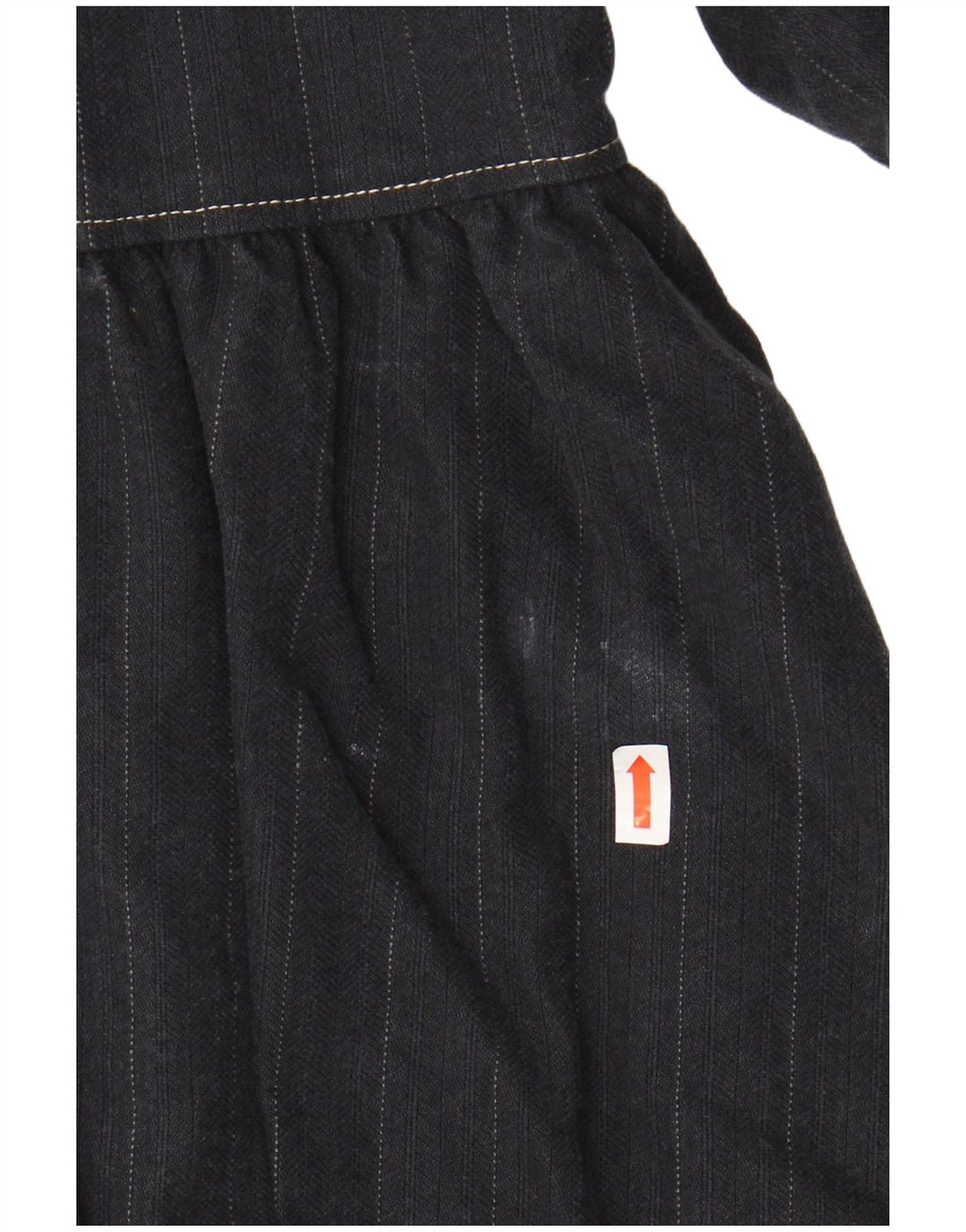 BURBERRY Dwurzędowy płaszcz dziewczęcy 2-3 lata, czarny, bawełniany w prążki