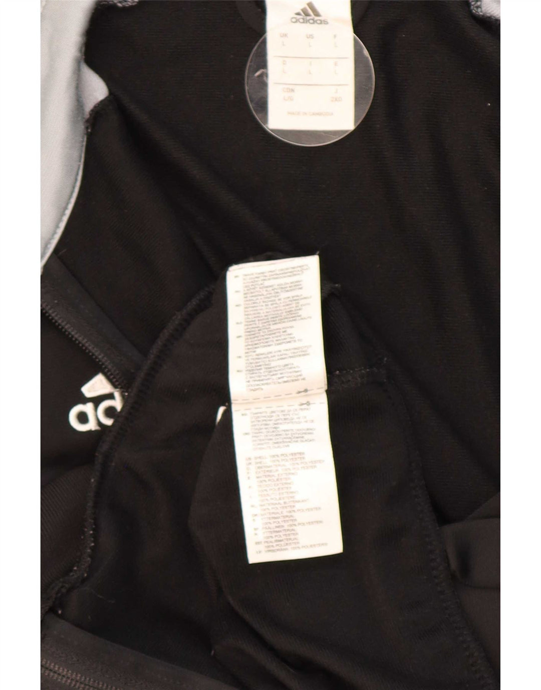 Męska bluza dresowa Adidas, duża, czarna, poliestrowa z blokami kolorów