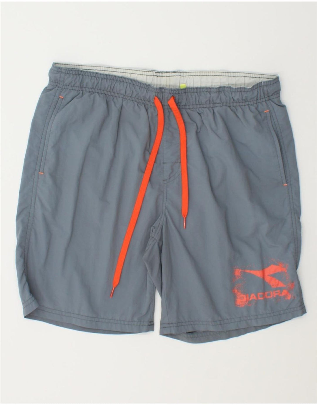 DIADORA Mens Graphic Swimming Shorts Large  Blue Polyamide Vintage Diadora and Second-Hand Diadora from Messina Hembry 