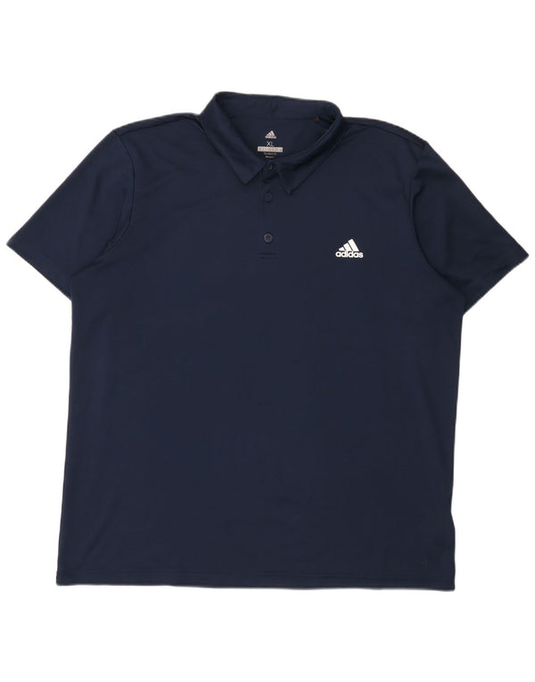 Męska koszulka polo Adidas Climalite XL granatowa, poliestrowa