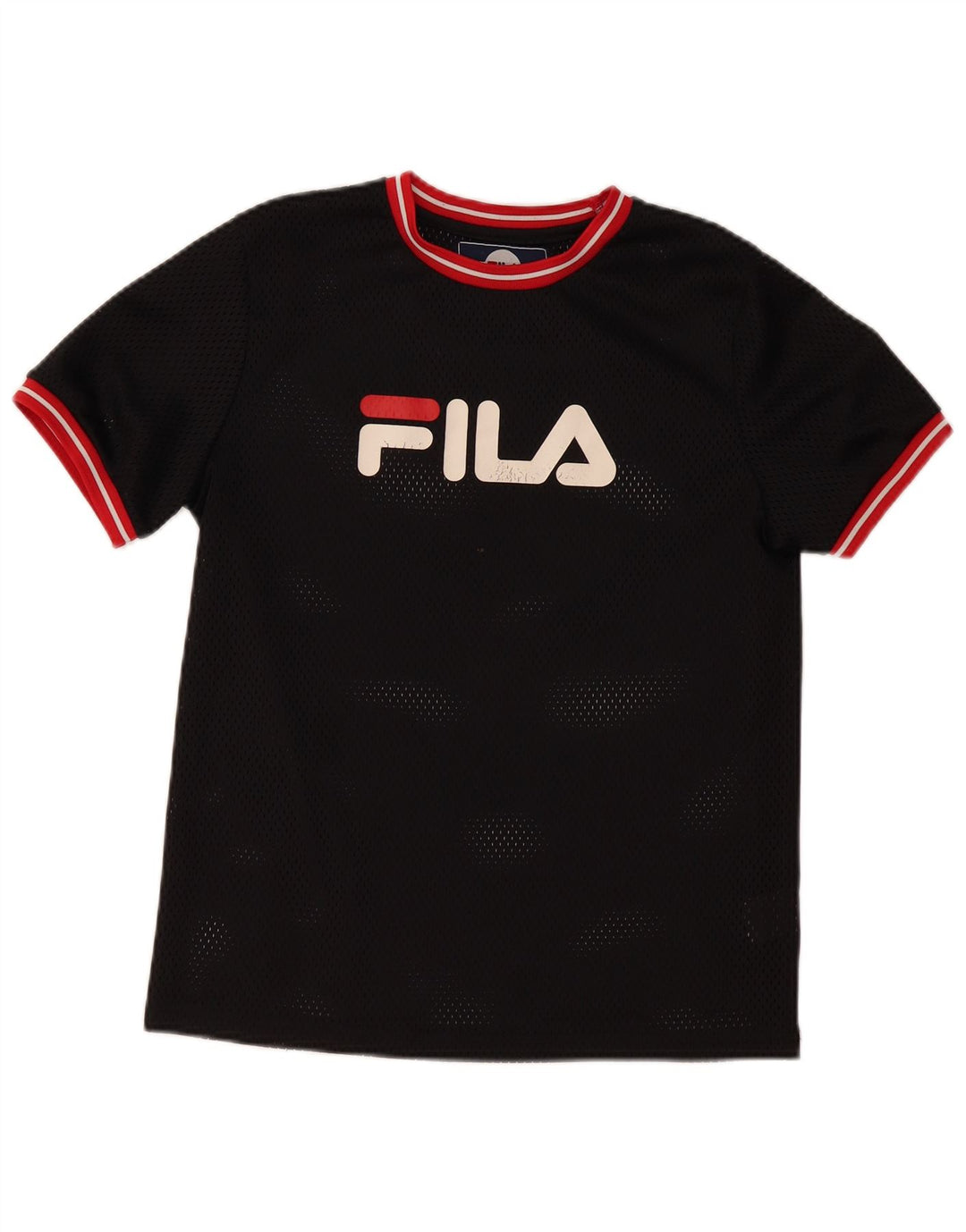Chłopięcy T-shirt z grafiką FILA, 13-14 lat, czarny poliester