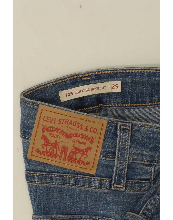 Damskie jeansy Levi's 725 z wysokim stanem Bootcut W29 L29 niebieskie