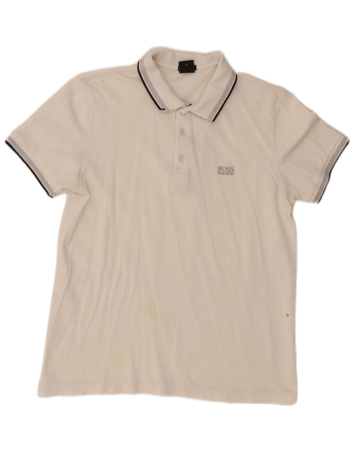 Męska koszulka polo Hugo Boss, średnia biel
