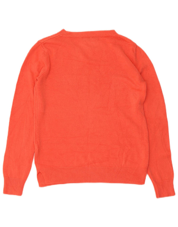 Marks & Spencer Damski sweter z dekoltem w łódkę UK 8 Mały pomarańczowy akryl
