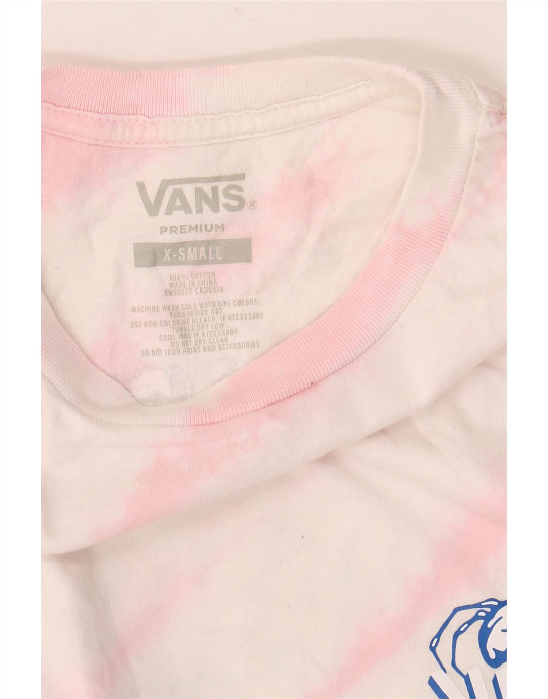 Męski top Vans Premium z długim rękawem XS, biały, bawełniany Tie Dye