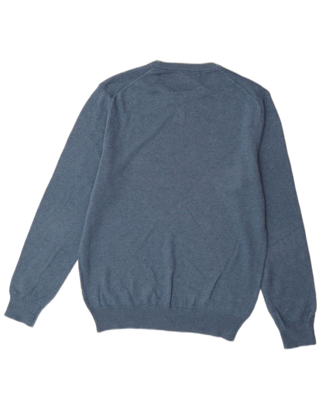 Crew Clothing Męski sweter z okrągłym dekoltem, średnioniebieski, bawełniany
