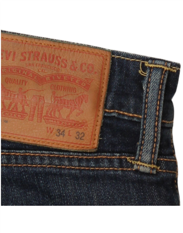 Męskie jeansy Levi's 511 Slim W34 L32 Granatowa bawełna