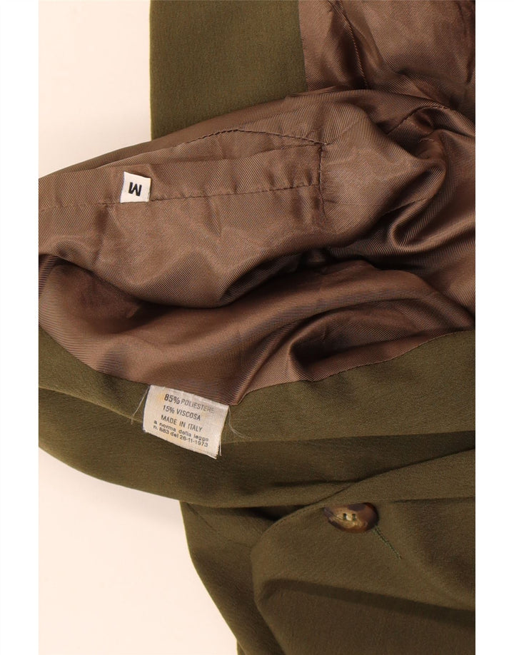 Vintage męska marynarka zapinana na 1 guzik UK 38, średni khaki, poliester