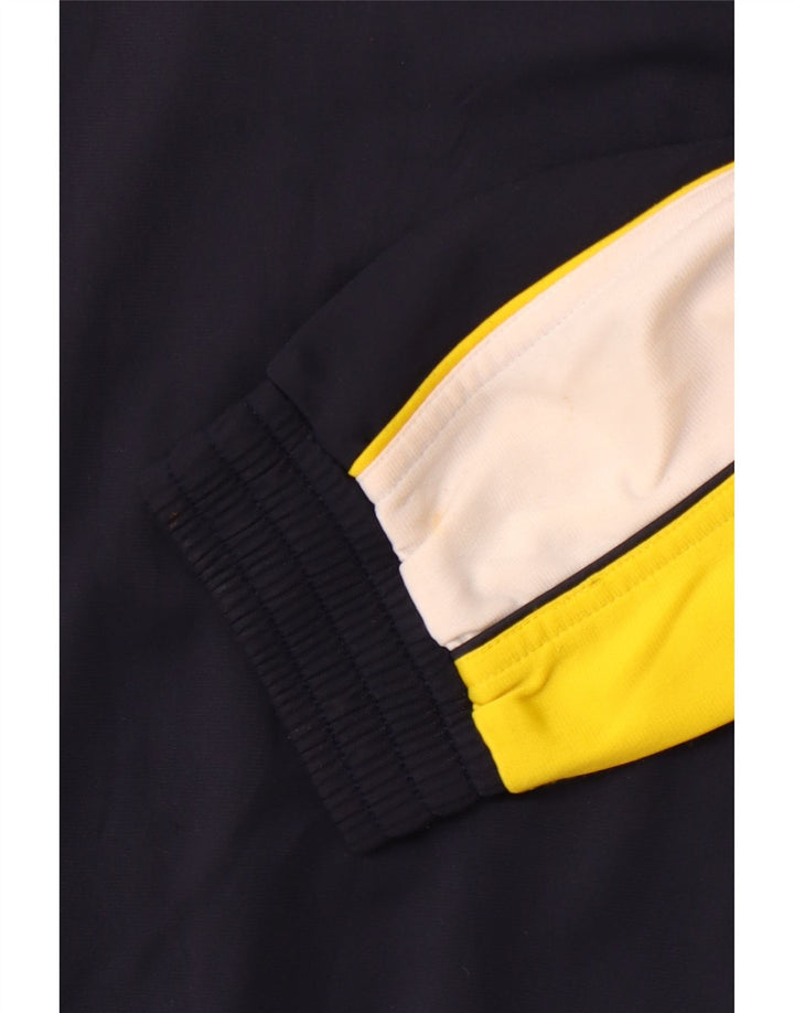 Męska kurtka dresowa LOTTO, mała, granatowa, z poliestru w blokach kolorów