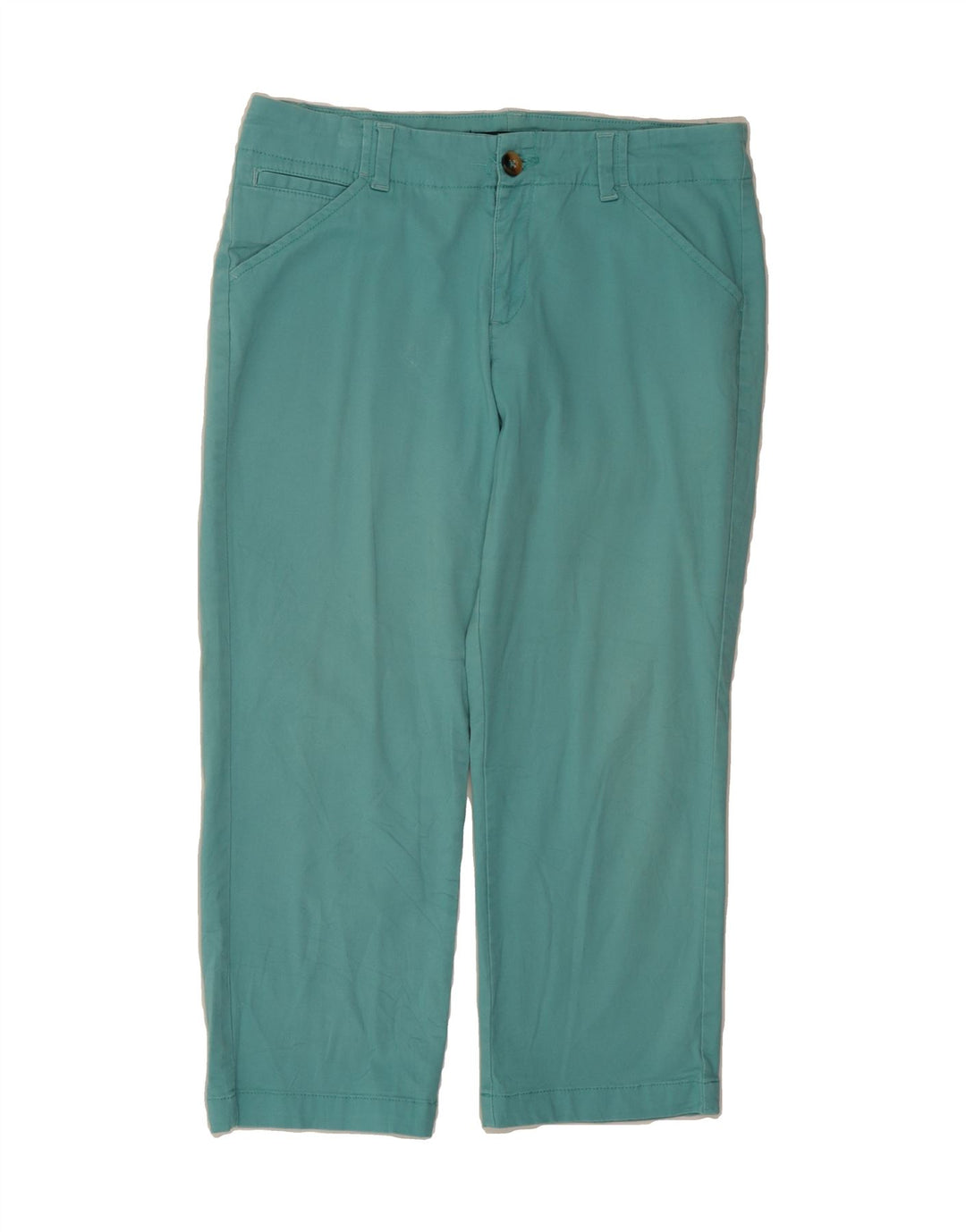 LEE Womens Mid Rise Cropped Trousers US 8 Medium W32 L23 Turquoise Vintage Lee and Second-Hand Lee from Messina Hembry 