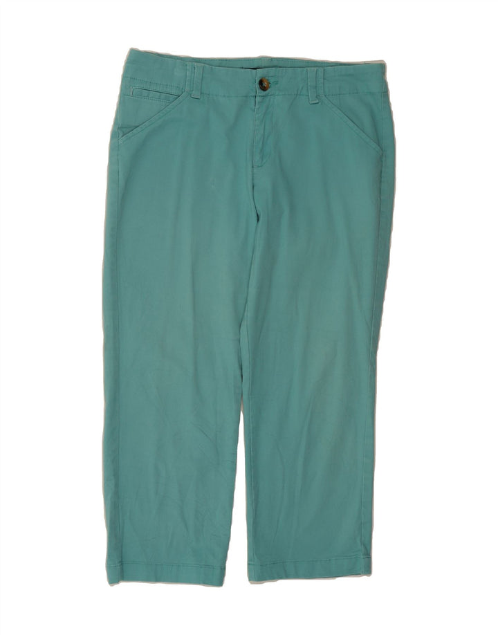 LEE Womens Mid Rise Cropped Trousers US 8 Medium W32 L23 Turquoise Vintage Lee and Second-Hand Lee from Messina Hembry 