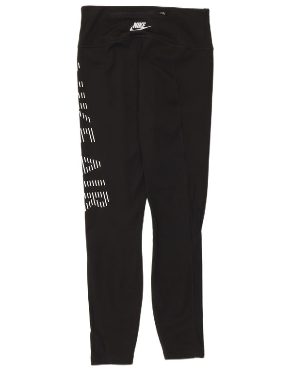 Damskie legginsy Nike Dri Fit Graphic UK 8, małe czarne