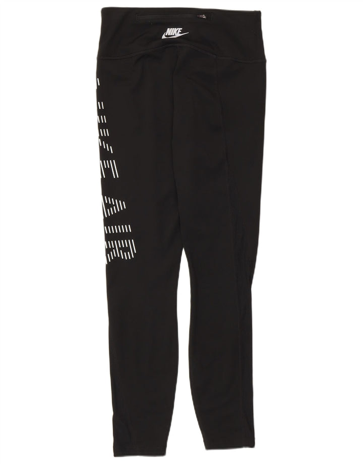 Damskie legginsy Nike Dri Fit Graphic UK 8, małe czarne