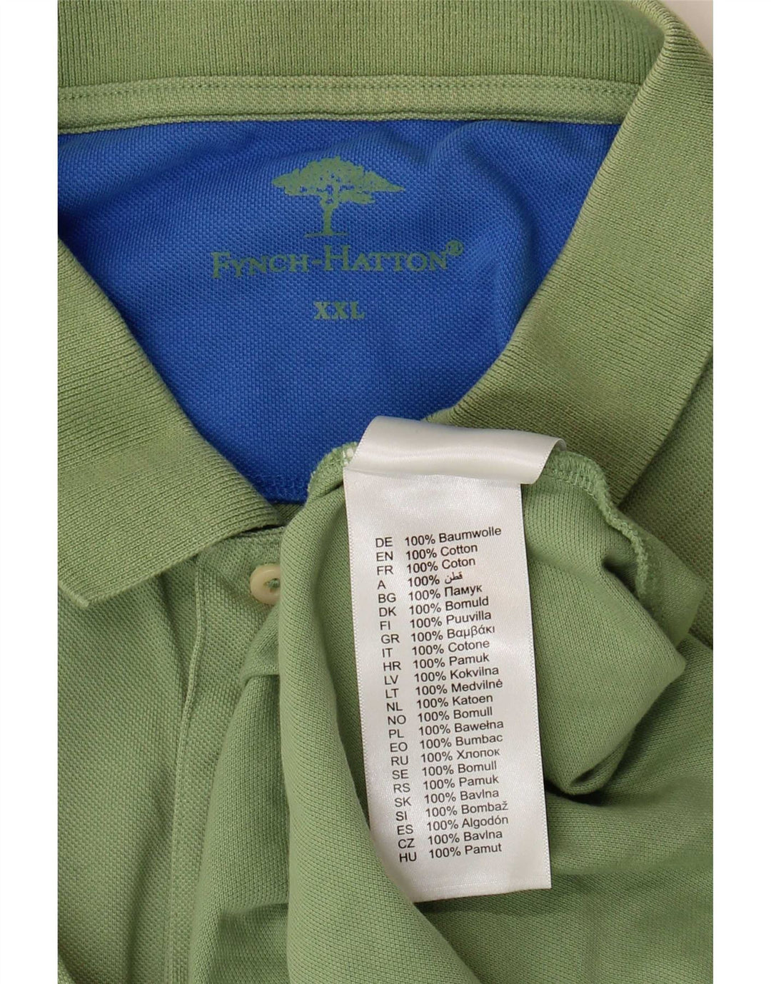 Męska koszulka polo Fynch Hatton 2XL, zielona bawełna