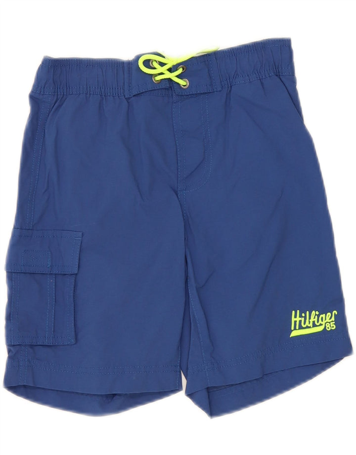TOMMY HILFIGER Boys Graphic Swimming Shorts 9-10 Years  Blue Polyester Vintage Tommy Hilfiger and Second-Hand Tommy Hilfiger from Messina Hembry 