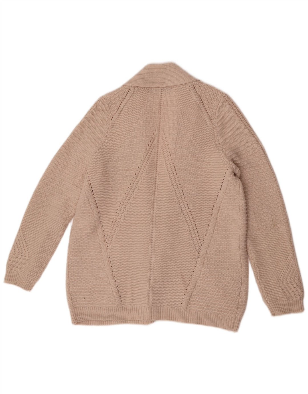 Marks & Spencer Damski sweter rozpinany UK 16, duży, beżowy, akrylowy