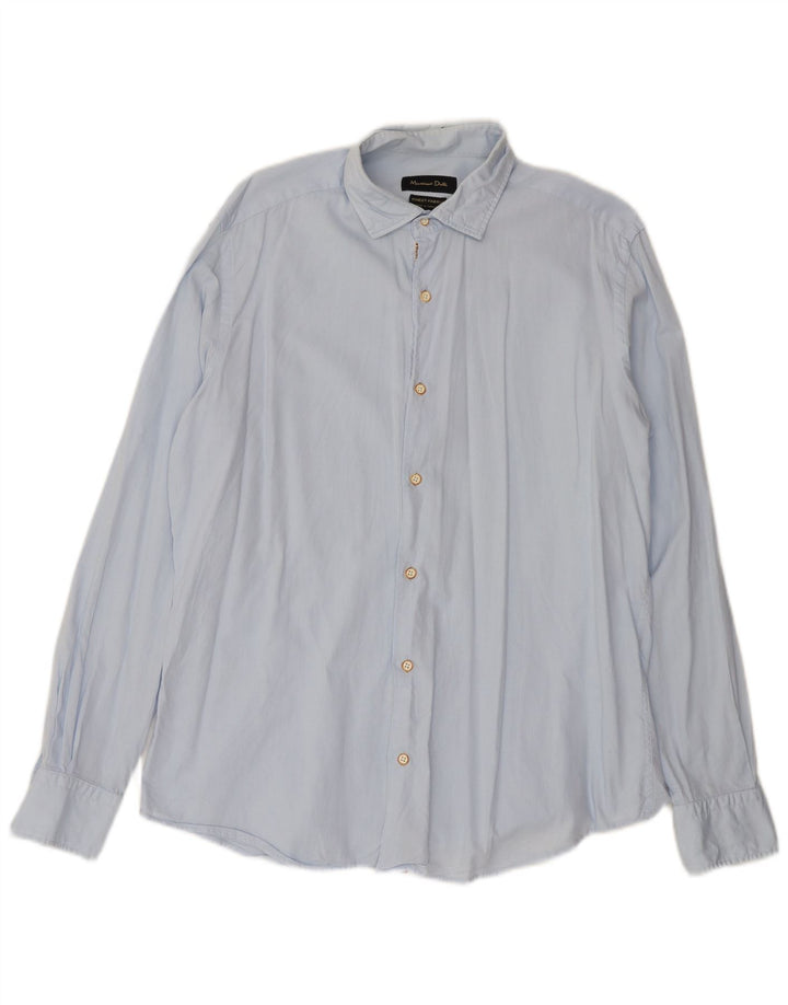 Koszula męska Massimo Dutti, duża niebieska