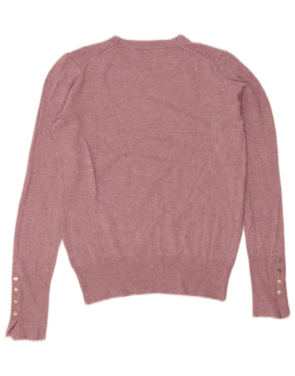 Sweter damski Zara z okrągłym dekoltem UK 10 Small Pink wiskoza