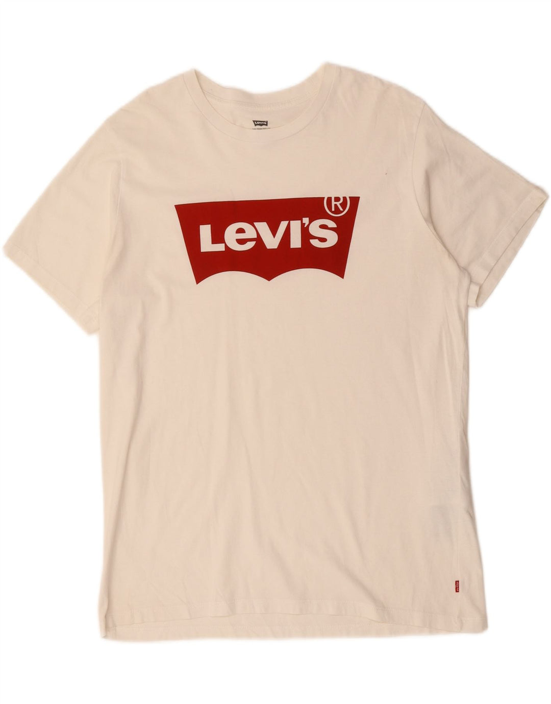 Męski T-shirt z grafiką Levi's o standardowym kroju, duży, biały, bawełniany