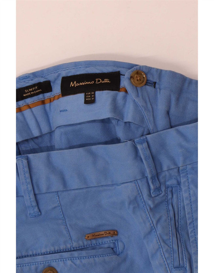 Męskie spodnie Chino Massimo Dutti Slim Fit EU 40 Medium W31 L29 Niebieskie