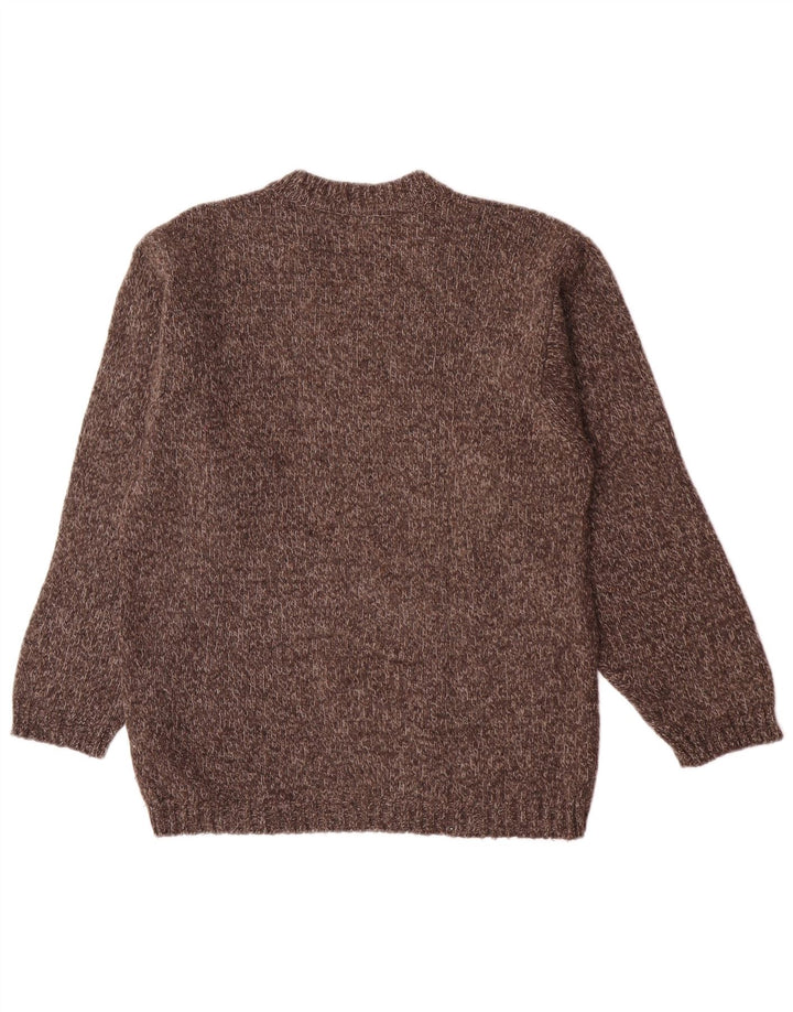Męski sweter Calvin Klein z dekoltem w kształcie litery V, średni brąz