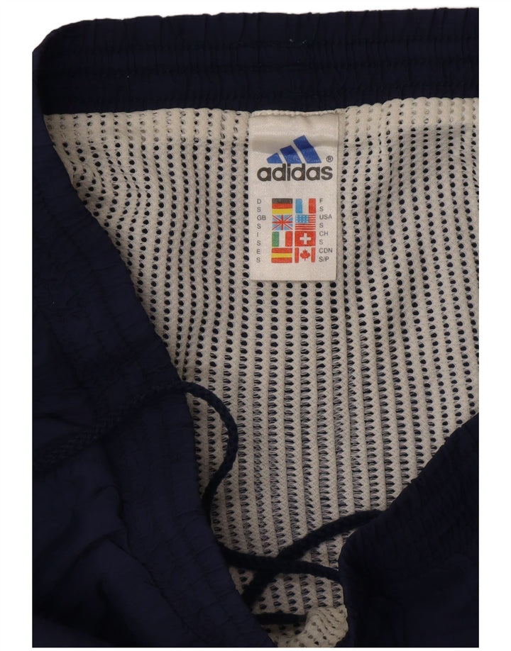 Męskie spodenki kąpielowe ADIDAS z grafiką, małe, granatowe, poliamidowe