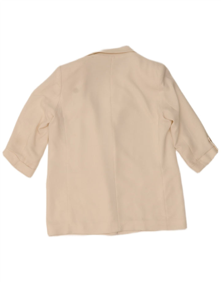 Damska marynarka Zara z rękawami 3/4 i otwartymi, UK 18 XL, biała